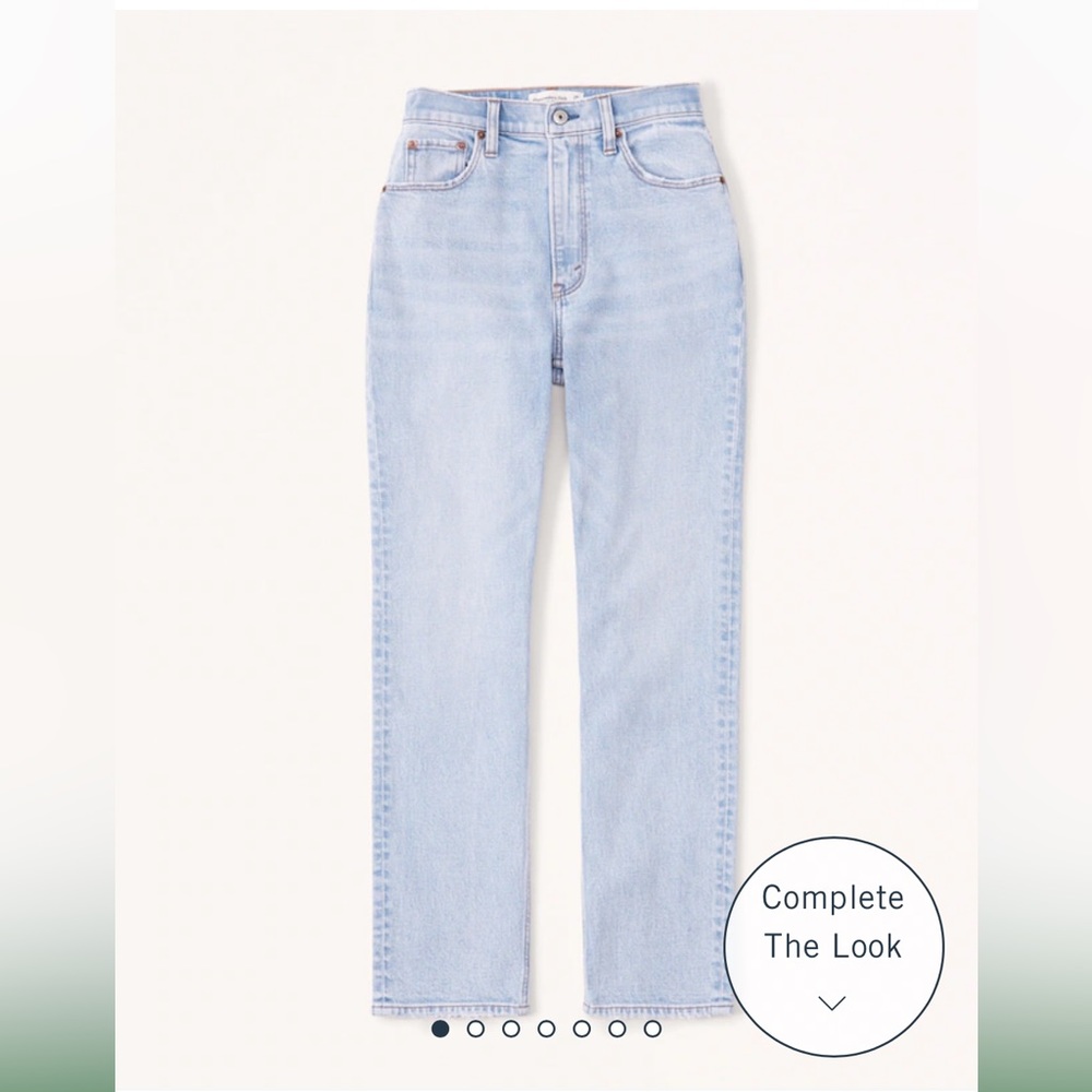 Abercrombie Curve Love High Rise Ankle Straight Jean